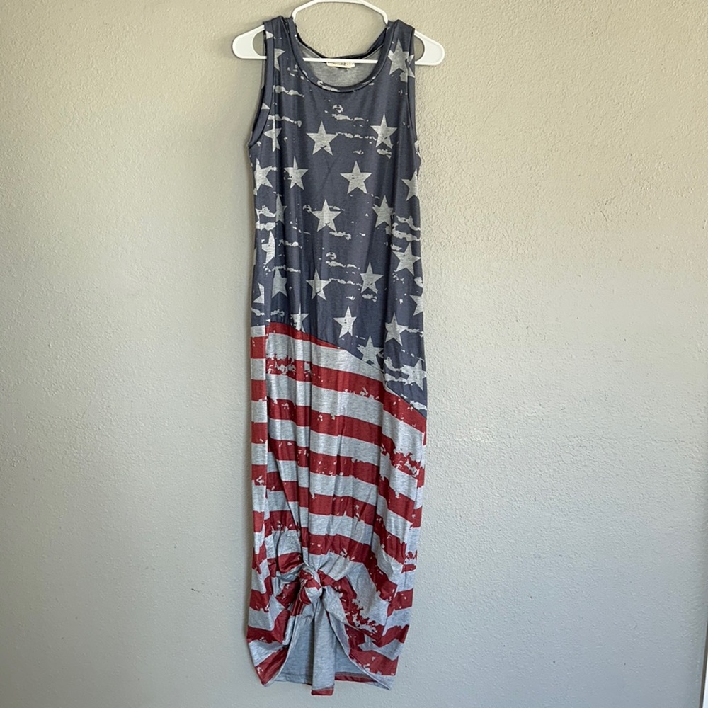 American flag maxi dress